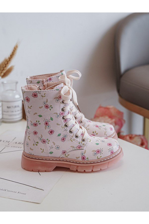 Gewärmte Kinderstiefel mit Reißverschlüssen rosa Farbe Dolida Gewärmte Kinderstiefel mit Reißverschlüssen rosa Farbe Dolida