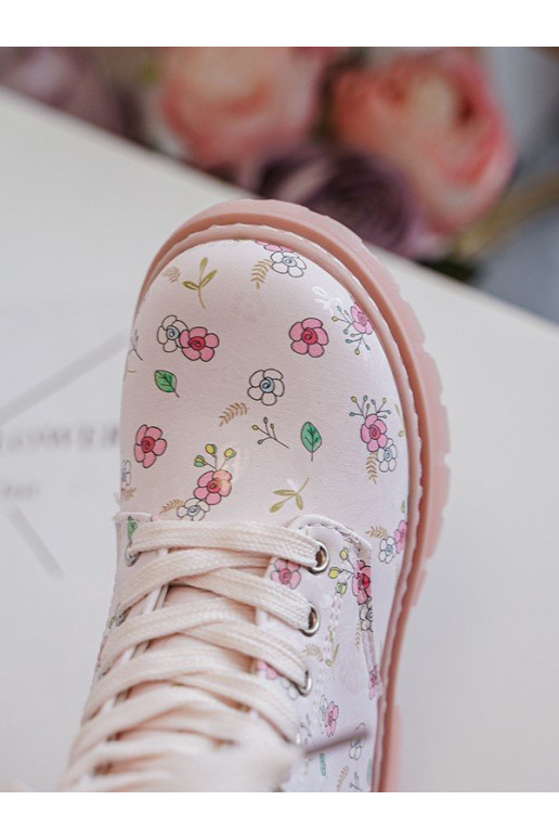 Gewärmte Kinderstiefel mit Reißverschlüssen rosa Farbe Dolida