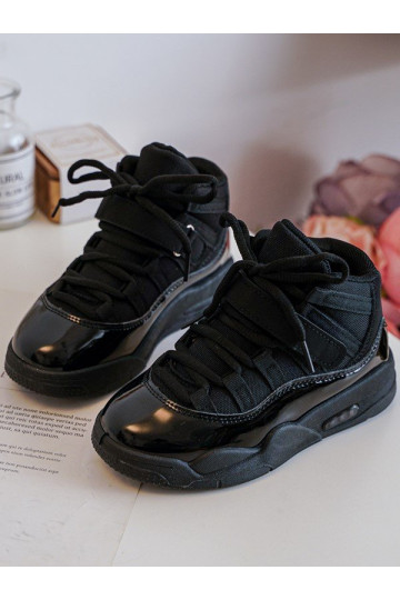 Kinder-Sneaker mit Schnürsenkeln in der Farbe Schwarz Darina