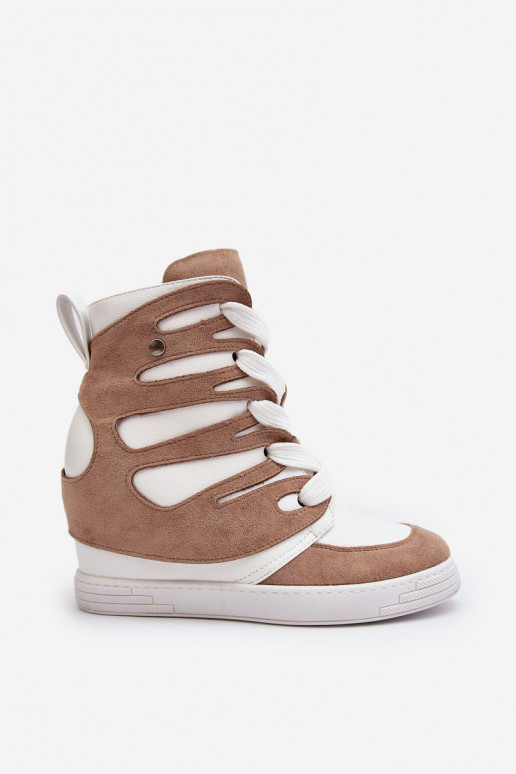 Schnürstiefeletten beige Amria