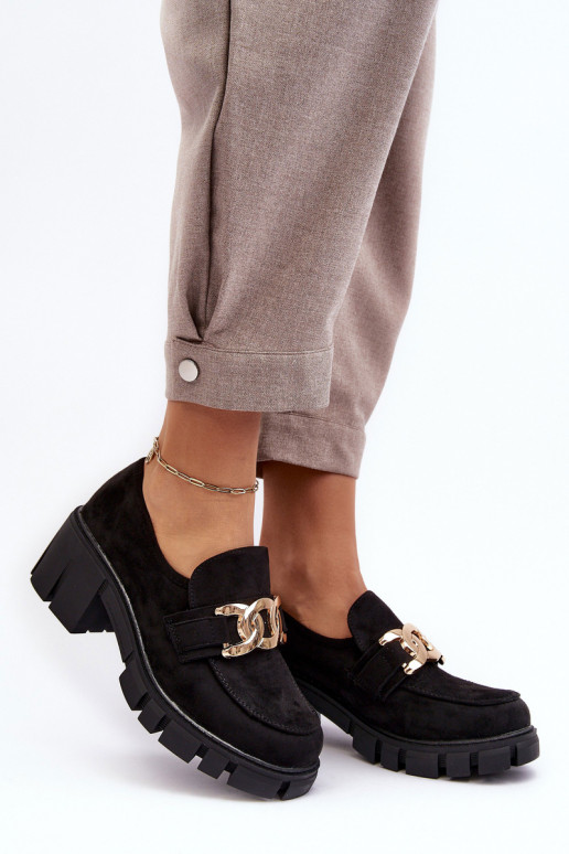 Wildlederschuhe mit Ornamenten aus schwarzem Rullenes