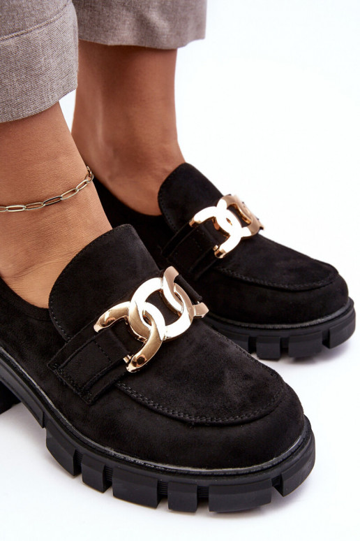 Wildlederschuhe mit Ornamenten aus schwarzem Rullenes