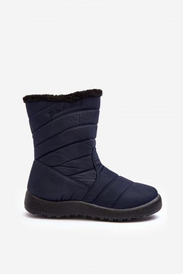Beheizte Schneestiefel in dunkelblauer Farbe Luxina