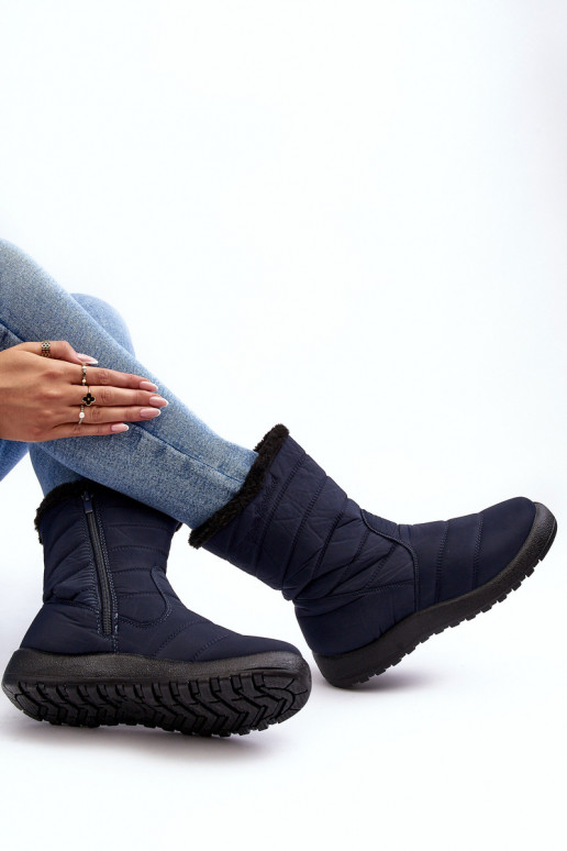 Beheizte Schneestiefel in dunkelblauer Farbe Luxina Beheizte Schneestiefel in dunkelblauer Farbe Luxina