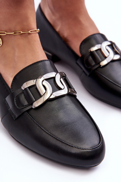 Damenmokassins mit Ornamenten in Schwarz Camilena Damenmokassins mit Ornamenten in Schwarz Camilena