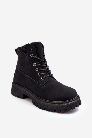 Warme Damenstiefel in Schwarz von Cross Jeans MM2R4012C