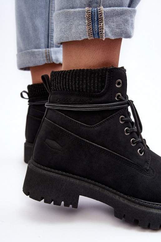 Warme Damenstiefel in Schwarz von Cross Jeans MM2R4012C Warme Damenstiefel in Schwarz von Cross Jeans MM2R4012C