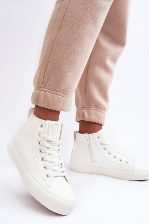 Gewärmte Freizeitschuhe mit Reißverschlüssen in der Farbe Weiß Big Star MM274017 Gewärmte Freizeitschuhe mit Reißverschlüssen in der Farbe Weiß Big Star MM274017