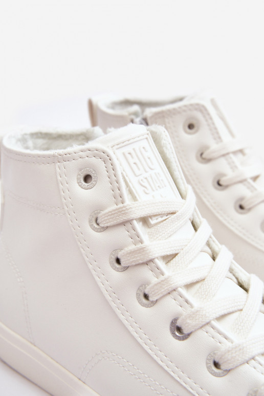 Gewärmte Freizeitschuhe mit Reißverschlüssen in der Farbe Weiß Big Star MM274017 Gewärmte Freizeitschuhe mit Reißverschlüssen in der Farbe Weiß Big Star MM274017