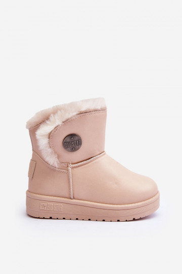 Gewärmte Kinder-Schneestiefel mit Fell innen beige Big Star MM374084 2