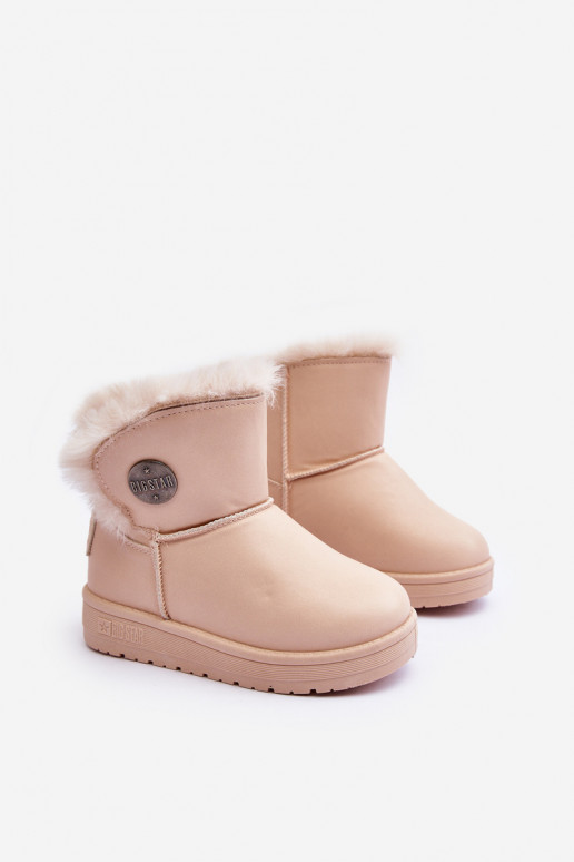 Gewärmte Kinder-Schneestiefel mit Fell innen beige Big Star MM374084 Gewärmte Kinder-Schneestiefel mit Fell innen beige Big Star MM374084