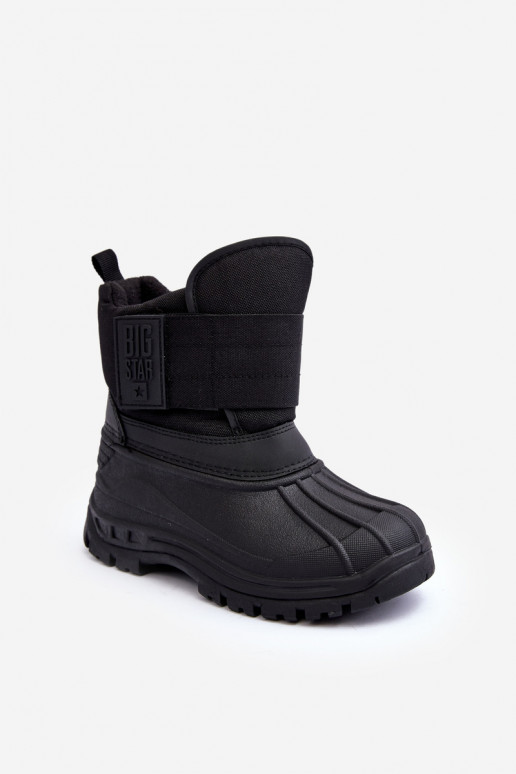 Kinder-Schneestiefel mit Klebeverschlüssen, warm, schwarz, Big Star MM374122 Kinder-Schneestiefel mit Klebeverschlüssen, warm, schwarz, Big Star MM374122