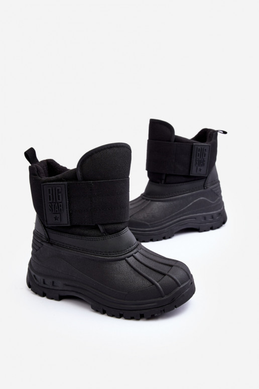 Kinder-Schneestiefel mit Klebeverschlüssen, warm, schwarz, Big Star MM374122 Kinder-Schneestiefel mit Klebeverschlüssen, warm, schwarz, Big Star MM374122