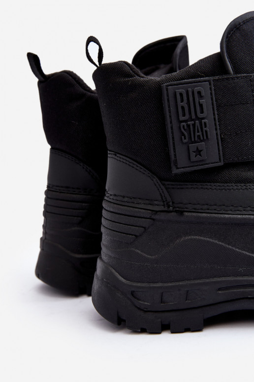 Kinder-Schneestiefel mit Klebeverschlüssen, warm, schwarz, Big Star MM374122 Kinder-Schneestiefel mit Klebeverschlüssen, warm, schwarz, Big Star MM374122