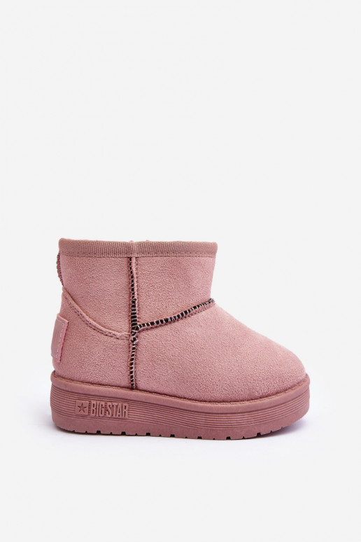 Gewärmte Kinder-Schneestiefel mit Reißverschlüssen rosa Big Star MM374101 Gewärmte Kinder-Schneestiefel mit Reißverschlüssen rosa Big Star MM374101
