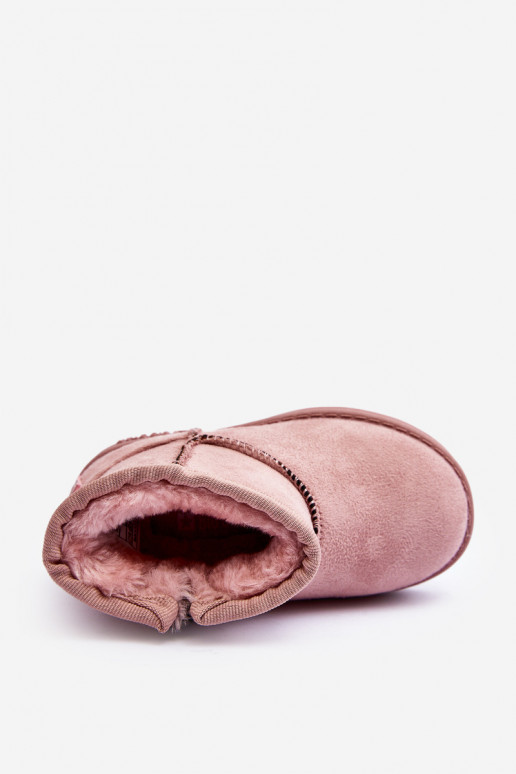 Gewärmte Kinder-Schneestiefel mit Reißverschlüssen rosa Big Star MM374101 Gewärmte Kinder-Schneestiefel mit Reißverschlüssen rosa Big Star MM374101