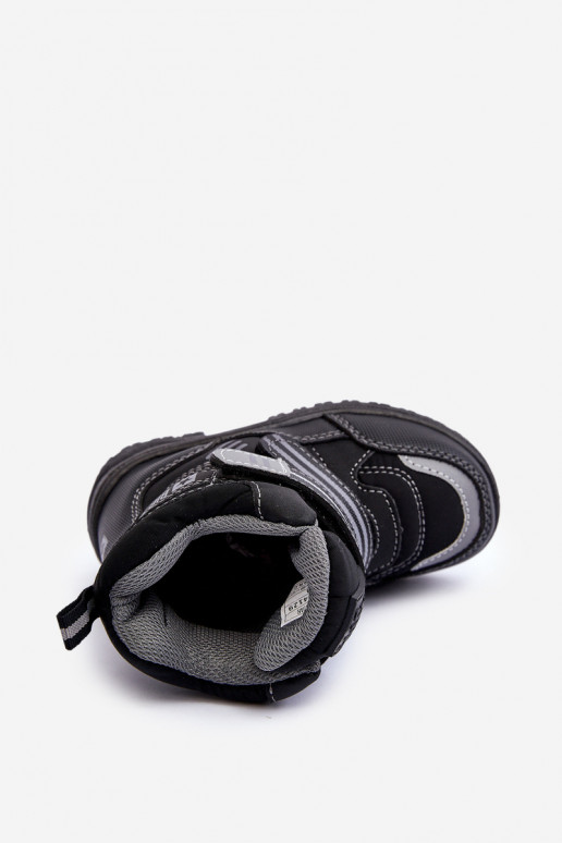 Beheizte Schneestiefel für Kinder mit Klebeverschlüssen schwarz Big Star MM374129 Beheizte Schneestiefel für Kinder mit Klebeverschlüssen schwarz Big Star MM374129