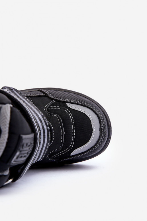 Beheizte Schneestiefel für Kinder mit Klebeverschlüssen schwarz Big Star MM374129 Beheizte Schneestiefel für Kinder mit Klebeverschlüssen schwarz Big Star MM374129