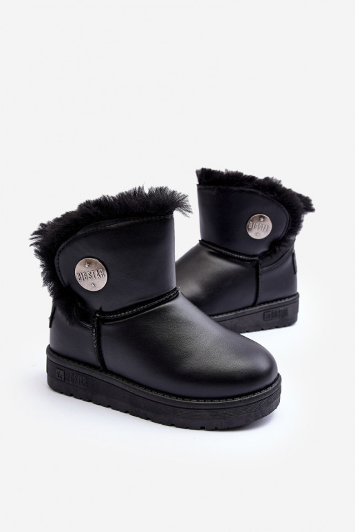 Gewärmte Kinder-Schneestiefel mit Fell innen in der Farbe Schwarz Big Star MM374082 Gewärmte Kinder-Schneestiefel mit Fell innen in der Farbe Schwarz Big Star MM374082
