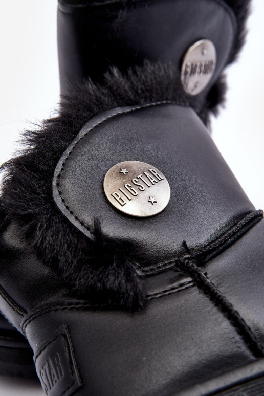 Gewärmte Kinder-Schneestiefel mit Fell innen in der Farbe Schwarz Big Star MM374082