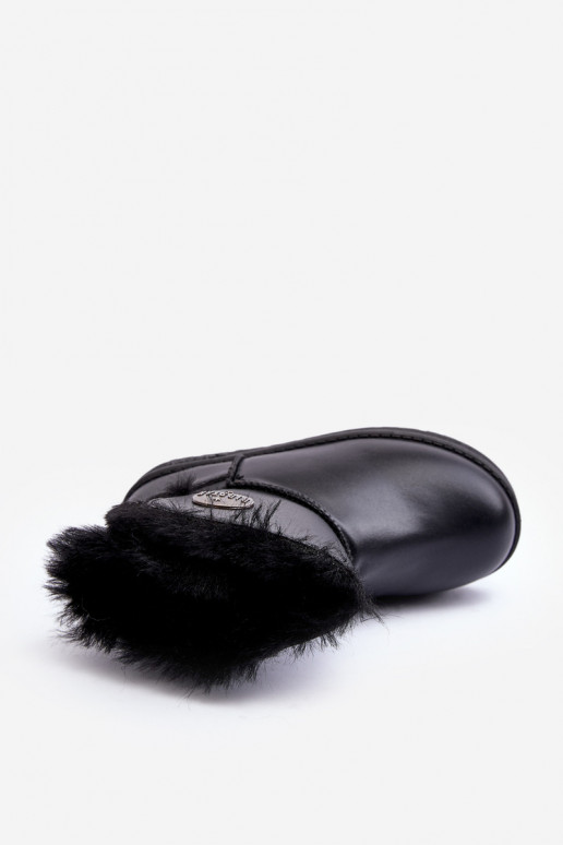 Gewärmte Kinder-Schneestiefel mit Fell innen in der Farbe Schwarz Big Star MM374082