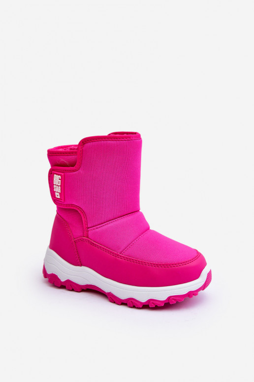 Schneestiefel mit Klebeverschlüssen für Kinder, rosa, Big Star MM374121 Schneestiefel mit Klebeverschlüssen für Kinder, rosa, Big Star MM374121