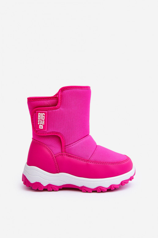Schneestiefel mit Klebeverschlüssen für Kinder, rosa, Big Star MM374121 Schneestiefel mit Klebeverschlüssen für Kinder, rosa, Big Star MM374121