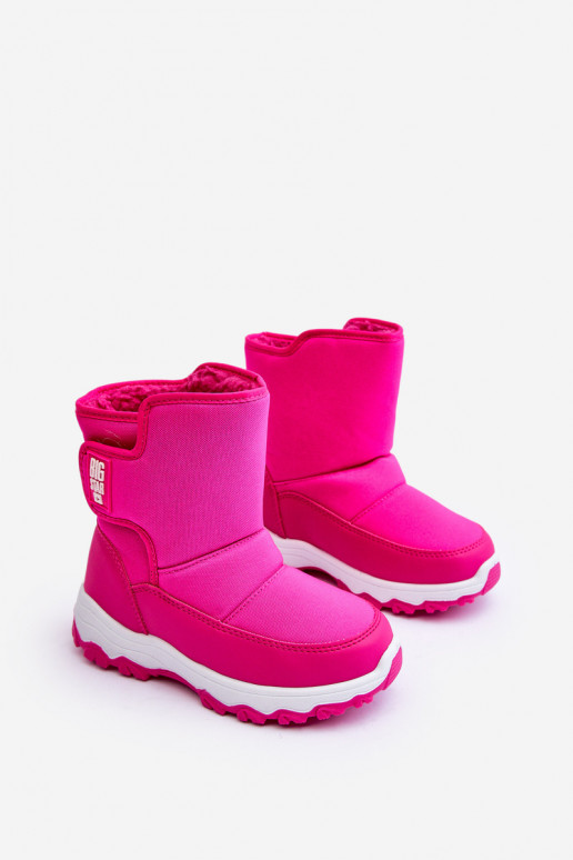 Schneestiefel mit Klebeverschlüssen für Kinder, rosa, Big Star MM374121 Schneestiefel mit Klebeverschlüssen für Kinder, rosa, Big Star MM374121
