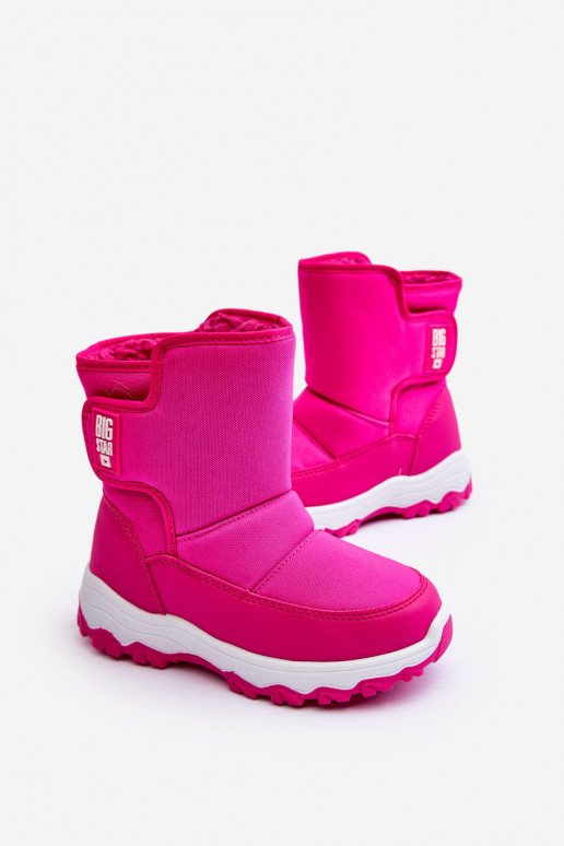 Schneestiefel mit Klebeverschlüssen für Kinder, rosa, Big Star MM374121 Schneestiefel mit Klebeverschlüssen für Kinder, rosa, Big Star MM374121