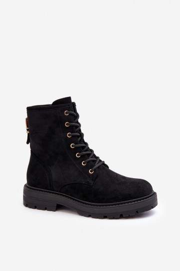 Stiefel mit Reißverschlüssen in der Farbe Schwarz von Ninsuni