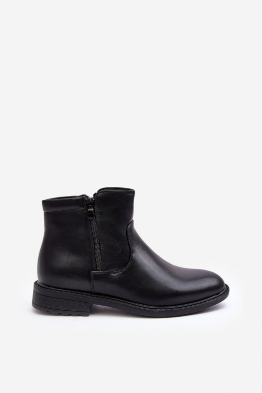 Stiefel mit Reißverschlüssen in der Farbe Schwarz Brosta
