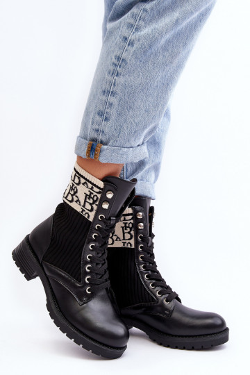 Stiefel mit sockenartiger Sohle in der Farbe Schwarz von Hakina 2