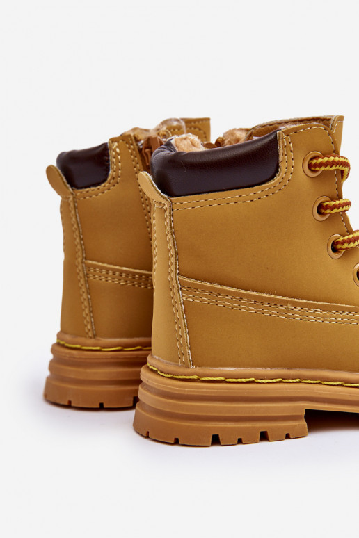Kinderstiefel mit Reißverschlüssen in brauner Farbe Bansi