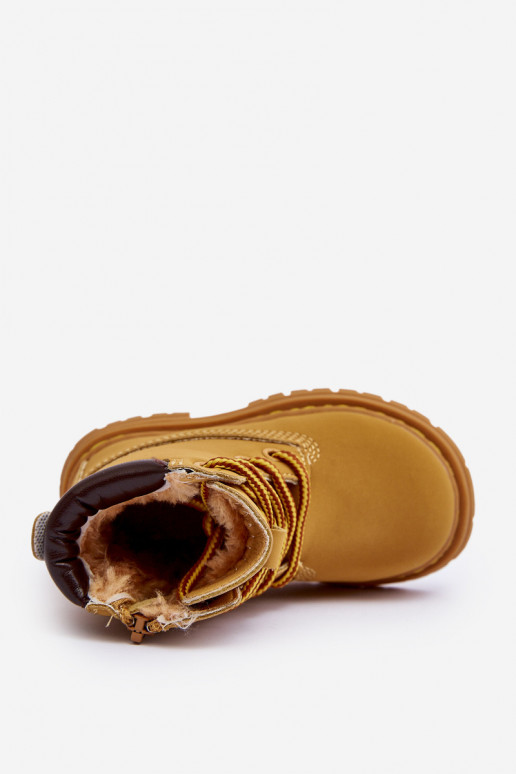 Kinderstiefel mit Reißverschlüssen in brauner Farbe Bansi