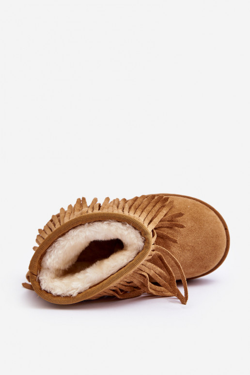 Gewärmte Schneestiefel für Kinder i Frędzlami braune Farbe Nimia Gewärmte Schneestiefel für Kinder i Frędzlami braune Farbe Nimia