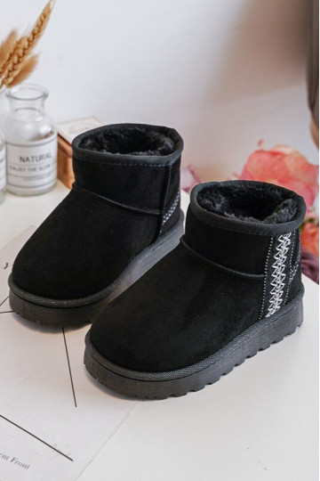 Schneestiefel Kinderstiefel erwärmte schwarze Farbe Leonora 2
