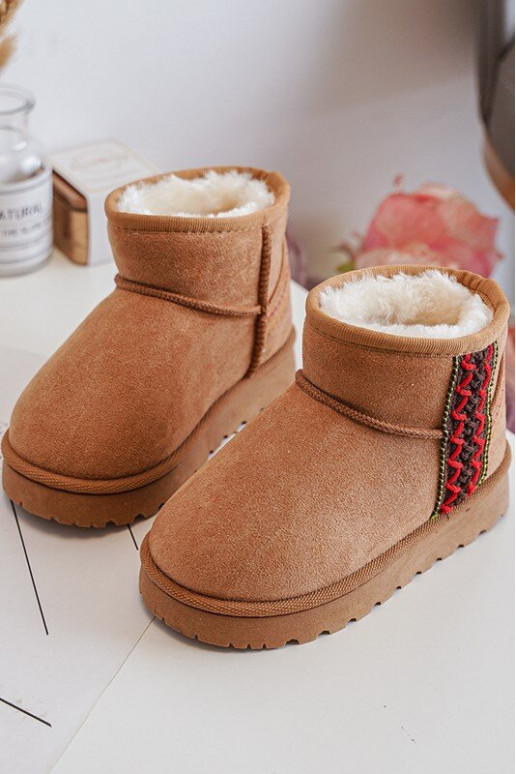 Schneestiefel Kinderstiefel erwärmte braune Farbe Leonora