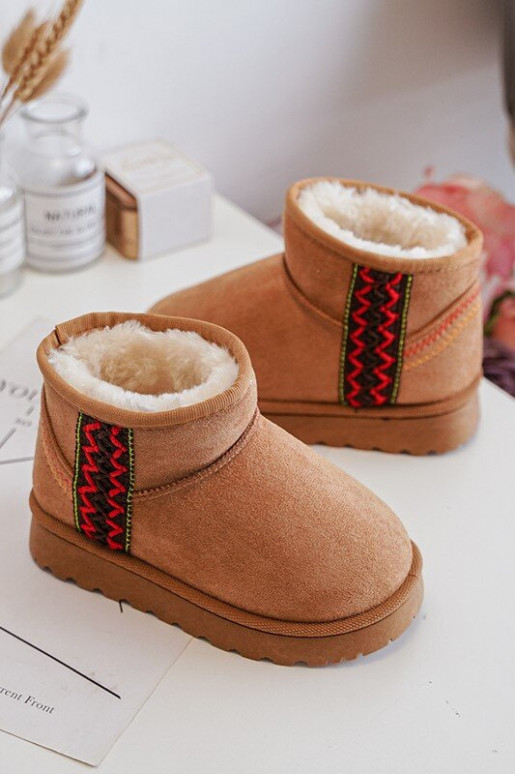 Schneestiefel Kinderstiefel erwärmte braune Farbe Leonora