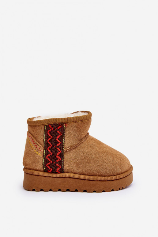 Schneestiefel Kinderstiefel erwärmte braune Farbe Leonora