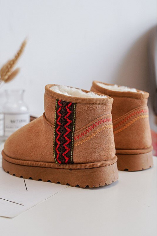 Schneestiefel Kinderstiefel erwärmte braune Farbe Leonora