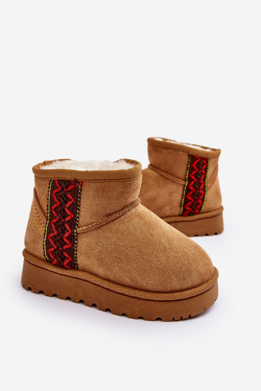 Schneestiefel Kinderstiefel erwärmte braune Farbe Leonora
