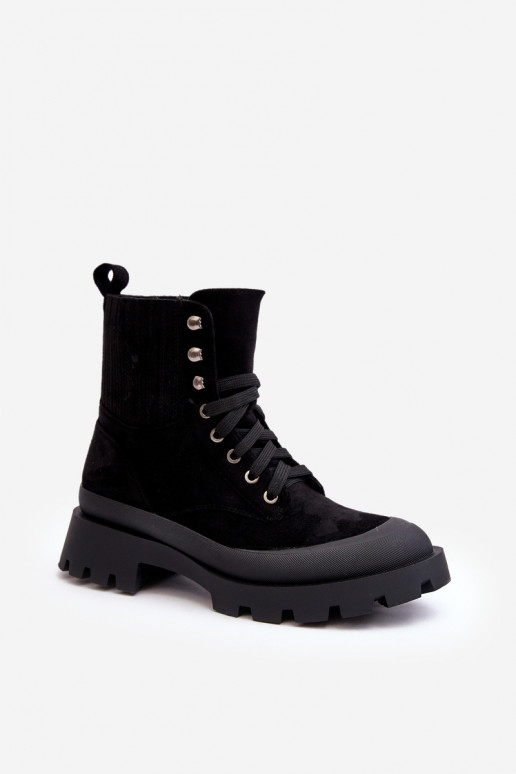 Stiefel mit Schnürsenkeln aus schwarzen Gordts Stiefel mit Schnürsenkeln aus schwarzen Gordts