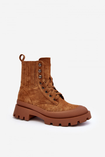 Stiefeletten mit Schnürsenkeln braune Gordts
