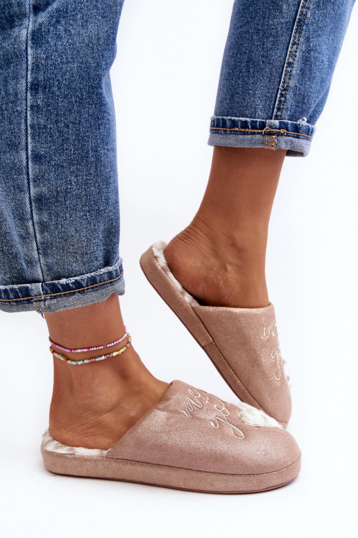 mit Glanz Hausschuhe rosa Geraja mit Glanz Hausschuhe rosa Geraja