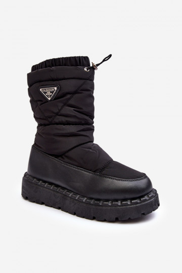Schneestiefel mit massiver Sohle in schwarzer Farbe Lureta