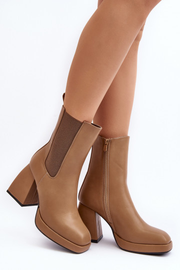 Damenstiefel mit Plateau in brauner Farbe Stelares 2