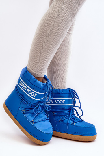 Schnür-Winterstiefel in blauer Farbe Soia 2