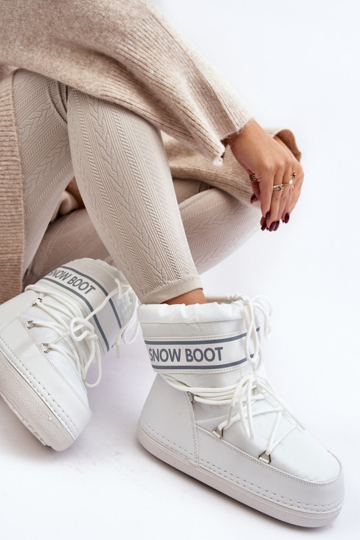 Schnür-Winterstiefel in der Farbe Weiß Soia Schnür-Winterstiefel in der Farbe Weiß Soia