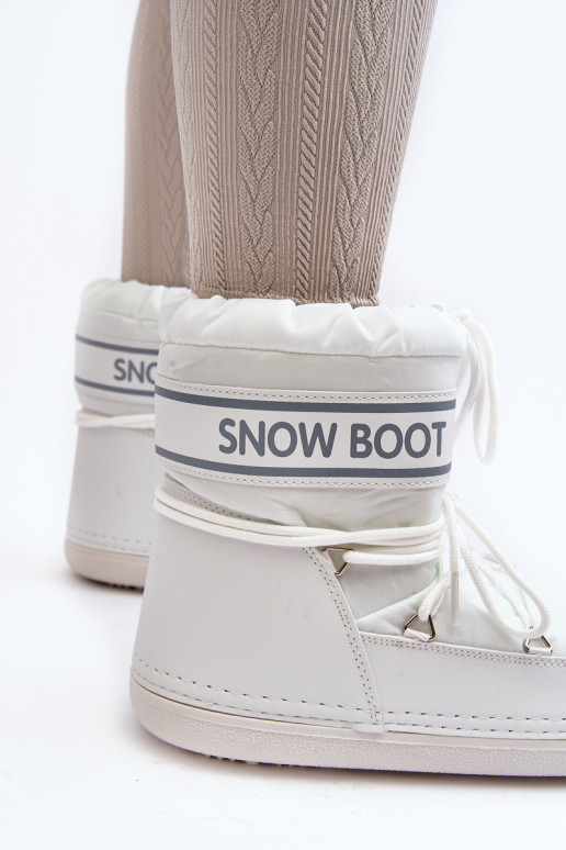 Schnür-Winterstiefel in der Farbe Weiß Soia