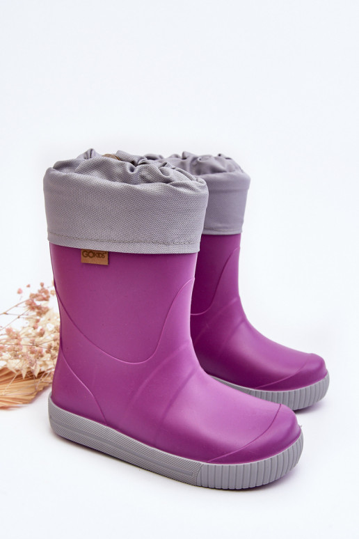 Kindergummistiefel mit Heizung Snow Wave Gokids 981 Lila Kindergummistiefel mit Heizung Snow Wave Gokids 981 Lila